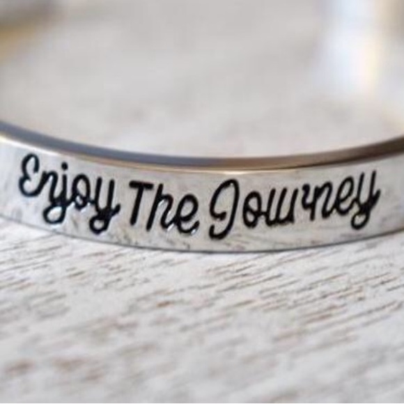 2 Enjoy the Journey Stainless Steel Logo Bracelets - Picture 2 of 2